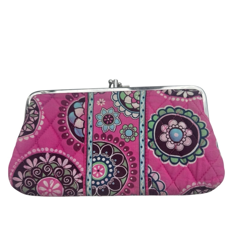 Vera Bradley Cupcake Pink Double Kiss lock clutch purse retired cottage core‎